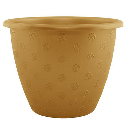 Кашпо пластиковое Алеана Верона круглый 31,5л бронзовый (112011) 