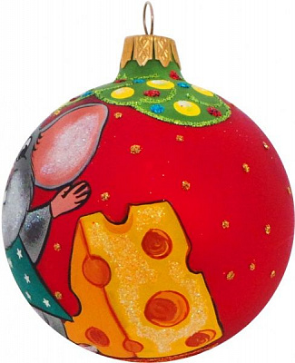 Куля скляна Символ року 1 d80 К-890-3-80 червоний