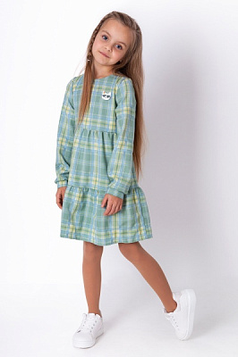 Платье Mevis 4236 р.134 бирюзовый с желтым 