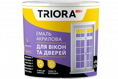 Эмаль акриловая Triora акриловая для окон и дверей TR база под тонировку глянец 2,5л