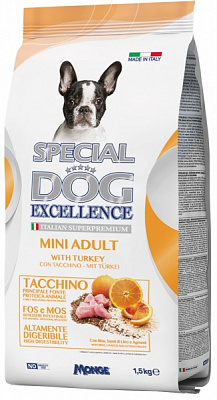 Корм сухой для взрослых собак для малых пород SPECIAL DOG EXCELLENCE Mini 1,5 кг