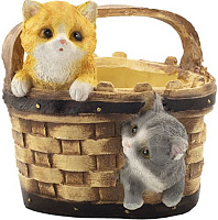 Кашпо декоративне Кошик з кошенятами 