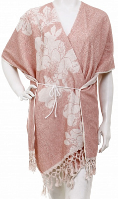 Пончо махрове бежевий