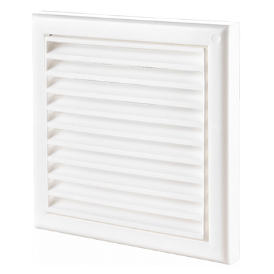 Решетка Домовент ДВ 150с пластик белый 