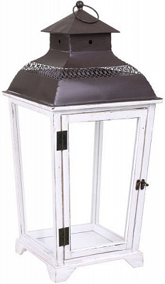 Підсвічник-ліхтар Хельсинки дерев'яний 30х30х65 см