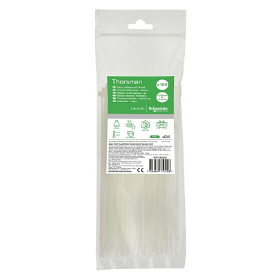 Стяжка для кабеля Schneider Electric Thorsman 200х3.6 мм 100 шт./уп. IMT46260 белый 