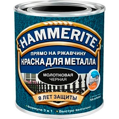 Емаль Hammerite молоткова чорний 5л