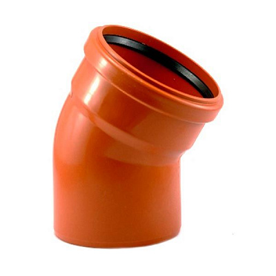 Колено канализационное PolyPlastic 110 мм 30° внешнее