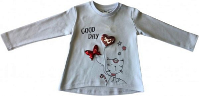 Джемпер Roksana 1067/22006 Серце паєтки р.104-110 білий