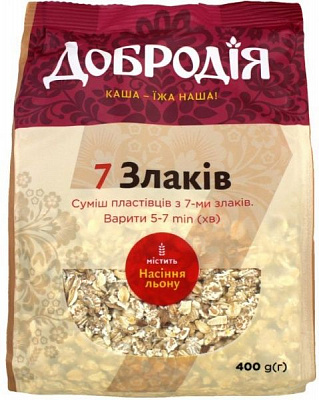 Пластівці Добродія™ Суміш пластівців 7 злаків 400 г