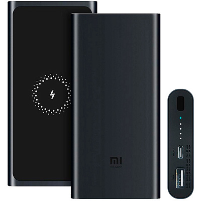 Зовнішній акумулятор (Powerbank) Xiaomi Індукційний Mi 10000 mAh black (495077)