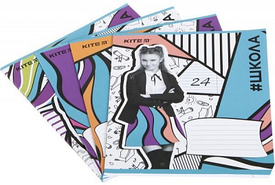 Набор школьных тетрадей #Школа 4 шт. 24 листа в линию SC19-239-2 KITE