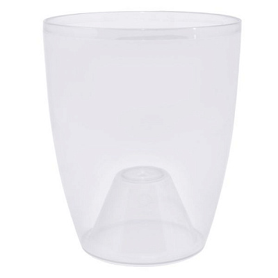 Кашпо пластиковое Алеана Oрхидея PS круглый 1л прозрачный (113093) 