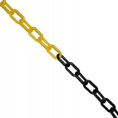 Цепь пластиковая 6 мм 1 м желто-черная