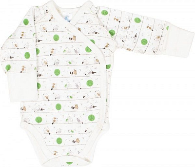 Боді Baby Veres Funy sparrows р.50 молочний із малюнком