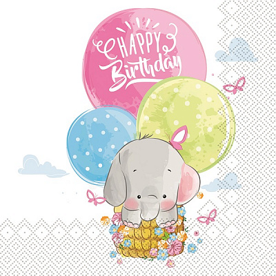 Салфетки столовые Silken Воздушные шары 33х33 см 18 шт.