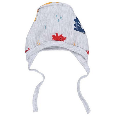 Чепчик дитячий Татошка р.2 сірий із принтом 0502207сди