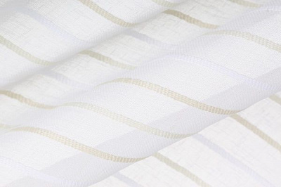 Ткань тюлевая Декостиль W 2475/8 белый с бежевым 