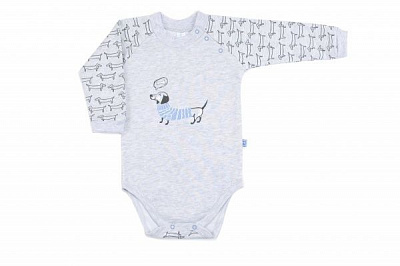 Боди унисекс Baby Veres Taksa р.80 серый с рисунком 