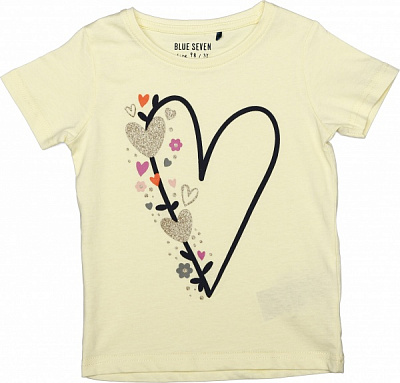 Футболка для девочек Blue Seven Серденько р.128 цитрус 702269 X * 98 