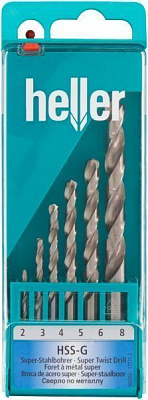 Набір свердел по металу Heller HSS-Super 2-8 мм 6 шт. 17731