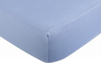 Простирадло на резинці трикотажне 90x200 см сіро-блакитний Homeline