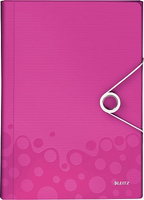 Папка з відділеннями WOW A4 рожевий металік 45890023 Leitz