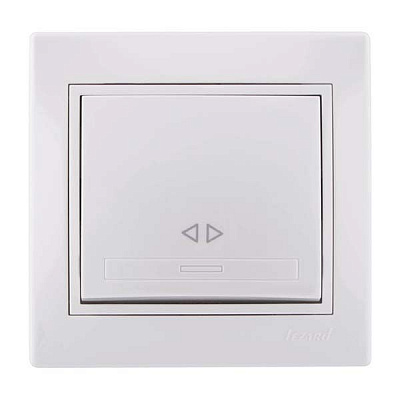Вимикач перехресний одноклавішний Lezard Mira без підсвітки 10 А 250В IP20 білий 701-0202-107