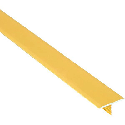 Поріжок алюмінієвий анодований тавровий Braz Line 18x2700 мм золото