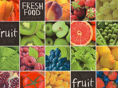 Обои виниловые на бумажной основе Славянские обои Expromt Фрукты 5585-01 0,53x10,05 м 