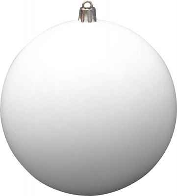 Куля новорічна Девілон 12 см 891428 білий