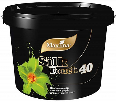 Фарба латексна Maxima Silk Touch 40 напівглянець білий 3.5кг