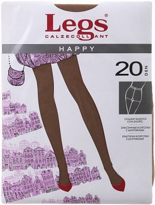 Колготки женские Legs 101 HAPPY 20 den amber р. 1 / 2 янтарный 