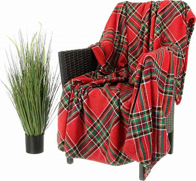 Плед Basic NY Red Squares 150x190 см в асортименті La Nuit