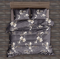 Комплект постельного белья Rodez 1,5 коричневый с рисунком La Nuit 