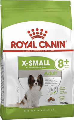 Корм Royal Canin для собак X-SMALL ADULT 8+ (Икс-Смол Эдалт 8+), 1,5 кг
