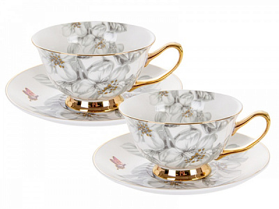 Набір чашок із блюдцями Валері Gray 200 мл 4 предмети 975-021 Lefard