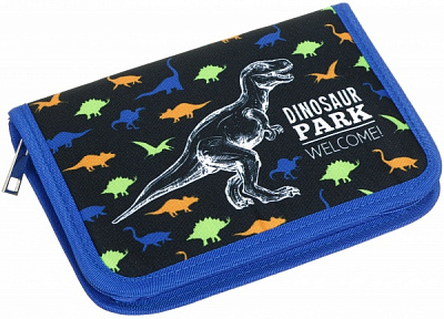 Пенал школьный Dino Парк Динозавров Lider разноцветный
