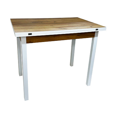 Стіл-трансформер 900(1200)x600x750мм дуб крафт золотий/білий