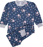 Пижама детская Татошка р.128 синий с серым 01202кшк 