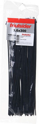 Стяжка кабельная Другое 3,6x300 мм 100 шт. черный 