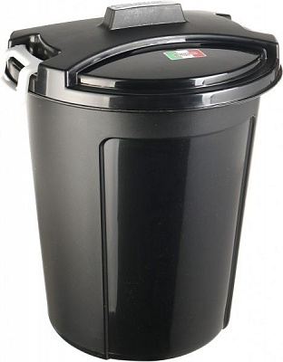 Бак для сміття з кришкою Heidrun 46 л чорний 1463