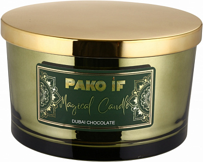 Свеча ароматическая Pako-If Magical candle 130x80 мм Dubai chocolate