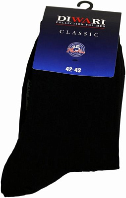 Шкарпетки Diwari CLASSIC 001 р. 27 чорний