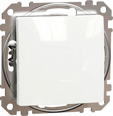 Перемикач прохідний одноклавішний Schneider Electric Sedna Design без підсвітки 10 А 250В білий SDD111107