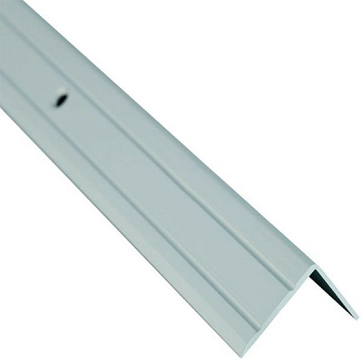 Порожек алюминиевый анодированный Braz Line рифленый с отверстиями 24,5х20x900 мм серебро 