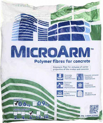 Фибра полипропиленовая Fiber 6 мм 0,6 кг