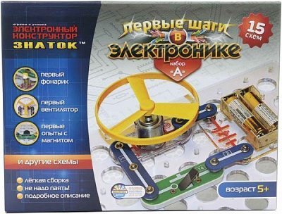 Конструктор Знаток Первые шаги в электронике (15 схем А) REW-K060