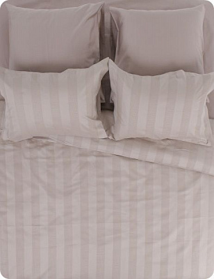 Комплект постільної білизни Emboss 2 тауп Sesli Tekstil