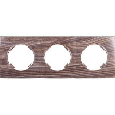Рамка трехместная HausMark Bela горизонтальная вяз темный SNG-FRP.RD20G3-7/Elm-dark